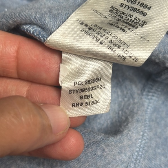 Patagonia Blue Free Hand Ritz Roy Ahnya Hoody Hooded Sweatshirt Size Small - Picture 9 of 9